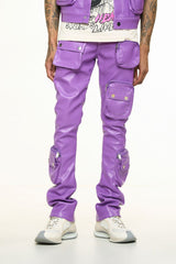 "FLOAT ON" CARGO FLAIR STACK LEATHER (ELECTRIC VIOLET)