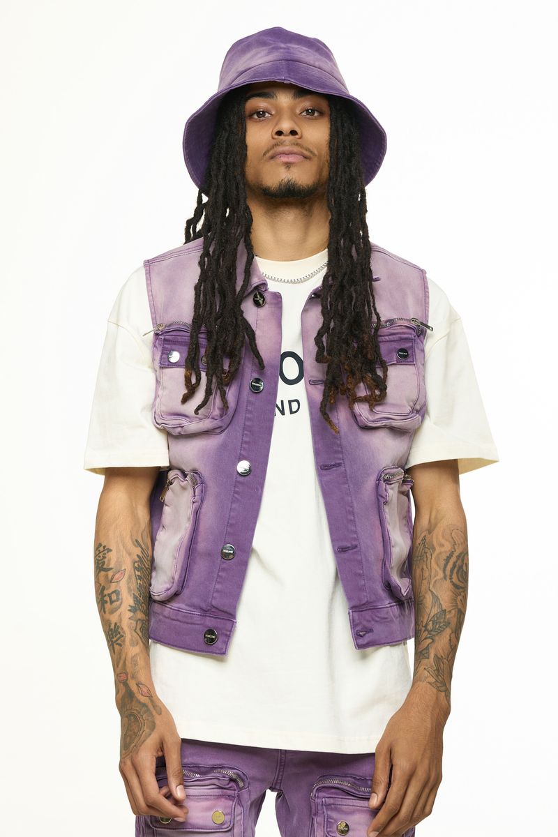 "PROTECT YOUR ENERGY" CARGO VEST (LAVANDER)