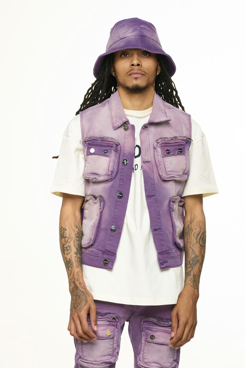 "PROTECT YOUR ENERGY" CARGO VEST (LAVANDER)