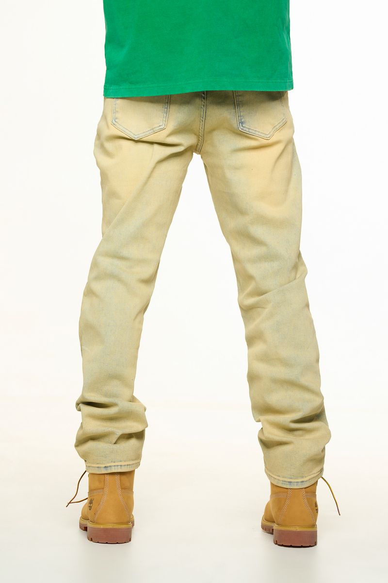 "HORIZON" STRAIGHT FIT DENIM (GREY /SAND WASH)