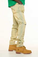 "HORIZON" STRAIGHT FIT DENIM (GREY /SAND WASH)