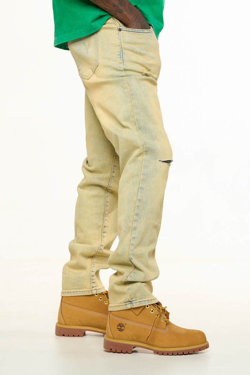 "HORIZON" STRAIGHT FIT DENIM (GREY /SAND WASH)