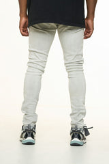 "FADED MEMORIES " SKINNY DENIM (LIGHT GREY)