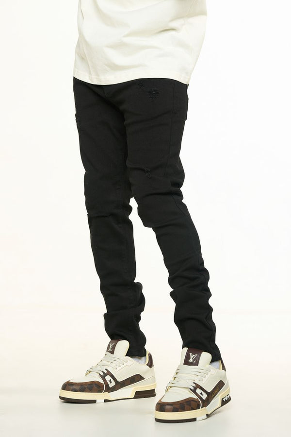 "ECLIPSE" SKINNY DENIM (JET BLACK)