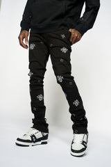 "STAR CROSSED" STACK DENIM (JET BLACK)