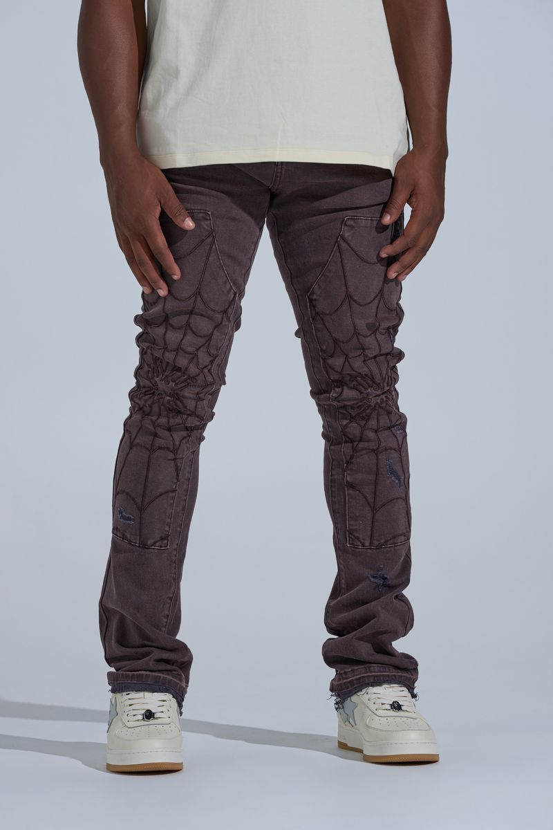 "ABANDONED" STACK DENIM (ASH PURPLE)