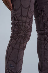 "ABANDONED" STACK DENIM (ASH PURPLE)