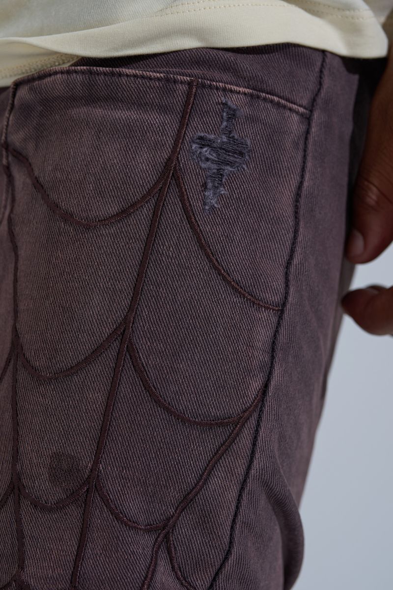 "ABANDONED" STACK DENIM (ASH PURPLE)