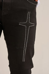 "ARISE" STACK DENIM (JET BLACK)