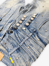 Come Home Rhinestone Straight Leg DENIM (Light Blue)