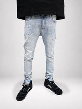Milkyway Rhinestone SKINNY DENIM (Light Blue)