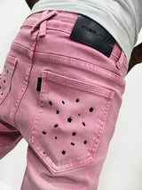 Milkyway Rhinestone SKINNY DENIM (Pink Wash)