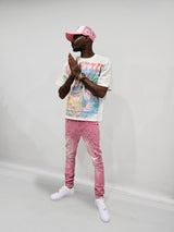 Milkyway Rhinestone SKINNY DENIM (Pink Wash)
