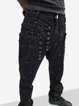 Come Home Rhinestone Straight Leg DENIM (Jet Black)