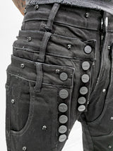Come Home Rhinestone Straight Leg DENIM (Jet Black)