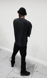Come Home Rhinestone Straight Leg DENIM (Jet Black)