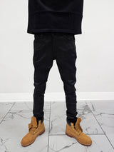 Pitch Black SKINNY DENIM (Jet Black Waxed)