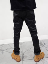 Pitch Black SKINNY DENIM (Jet Black Waxed)