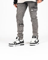 "ENERGY SHIFT" CARGO SKINNY DENIM