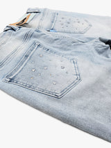 Milkyway Rhinestone SKINNY DENIM (Light Blue)