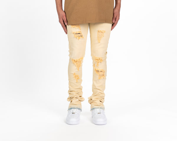 "GETTING THERE" FLARE STACK DENIM