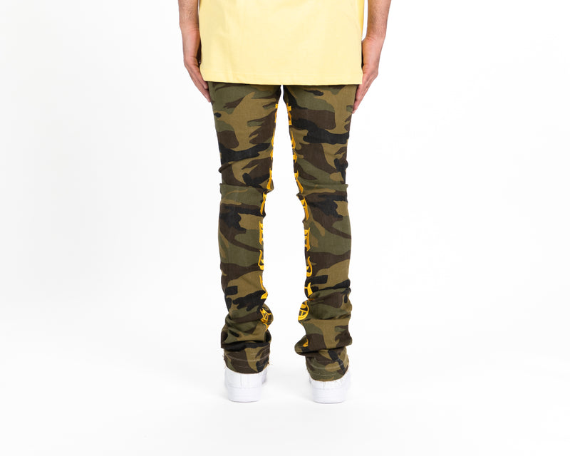 "AGAINST ALL ODDS" FLARE STACK DENIM