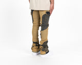 "MY PLEASURE" CARGO FLARE STACK DENIM