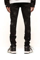 "SHINING SOUL" SKINNY DENIM (JET BLACK)