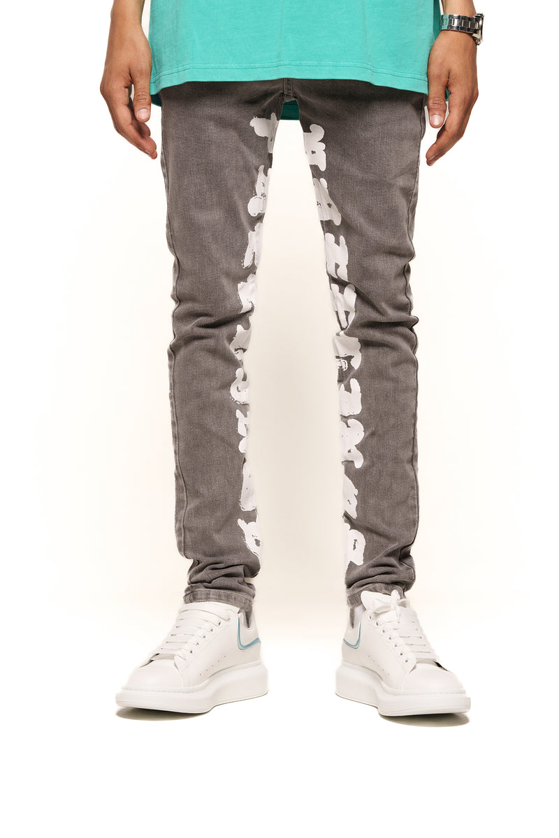 "BREAK FREE" SKINNY DENIM (CHARCOAL GREY)