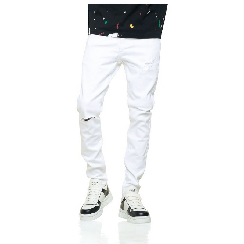 "BLANK SLATE" SKINNY DENIM (PURE WHITE)