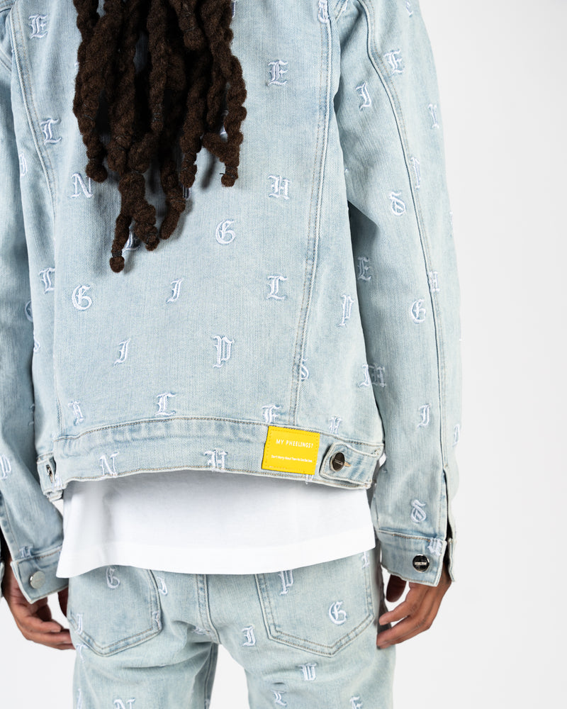 "SOUL STAMPED" DENIM JACKET