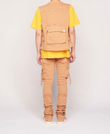 "NEVER LOOK BACK" CARGO FLARE STACK DENIM